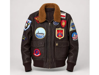 Men's Brown G-1 Flight Bomber Jacket Genuine Cowhide Leather Shearling Coat