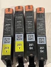 Canon PG-251 2 Black 2 Yellow  Ink NEW! GENUINE