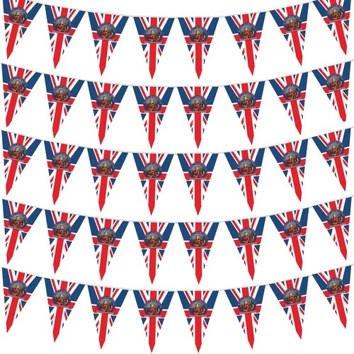 King Charles III Flag Union Jack Coronation Souvenir Flag, 5 x 3ft British