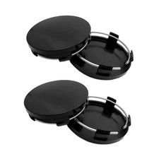 Car Wheel Hub Center Cap, 2.28" OD 2.12" ID Snap-in Vehicle Rim Hub 4 PCS Black