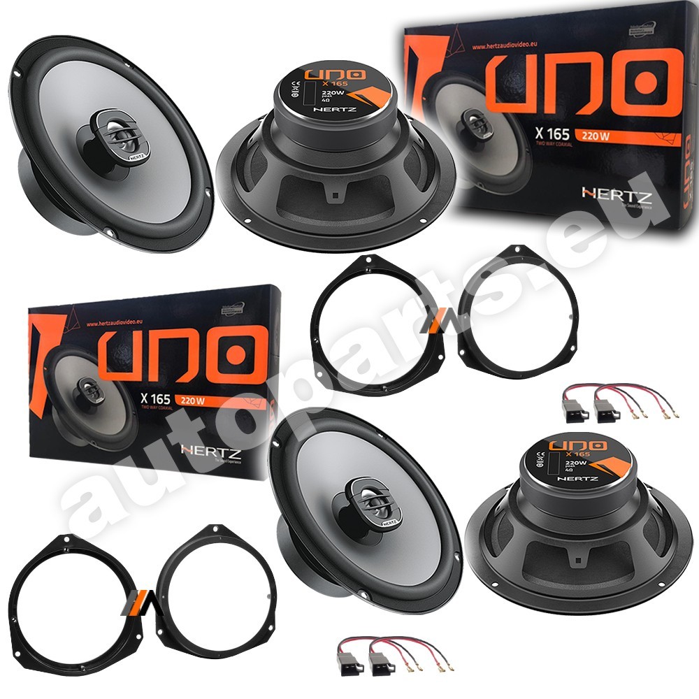 Kit 4 Casse Hertz X165 per Fiat 500 Abarth - Audio Upgrade Professionale