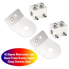 45 Degree Watermelon Light Mount Frame Bracket Angled Clamp Stainless Steel F7