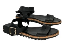 AGL Black Leather Studded Sandals Ankle Strap 40.5 Attilio Giusti Leombruni