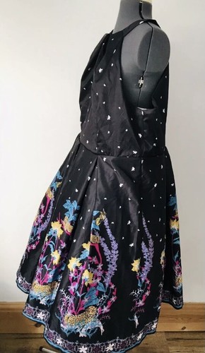 Lindy Bop Dress Party Uk 22 Cheronda Wild Cat Black Rockabilly New Leopard Bnwt - Picture 11 of 12