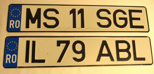 ROMANIA License Plate European Europe Auto Tag (RO) Metal U-Pick