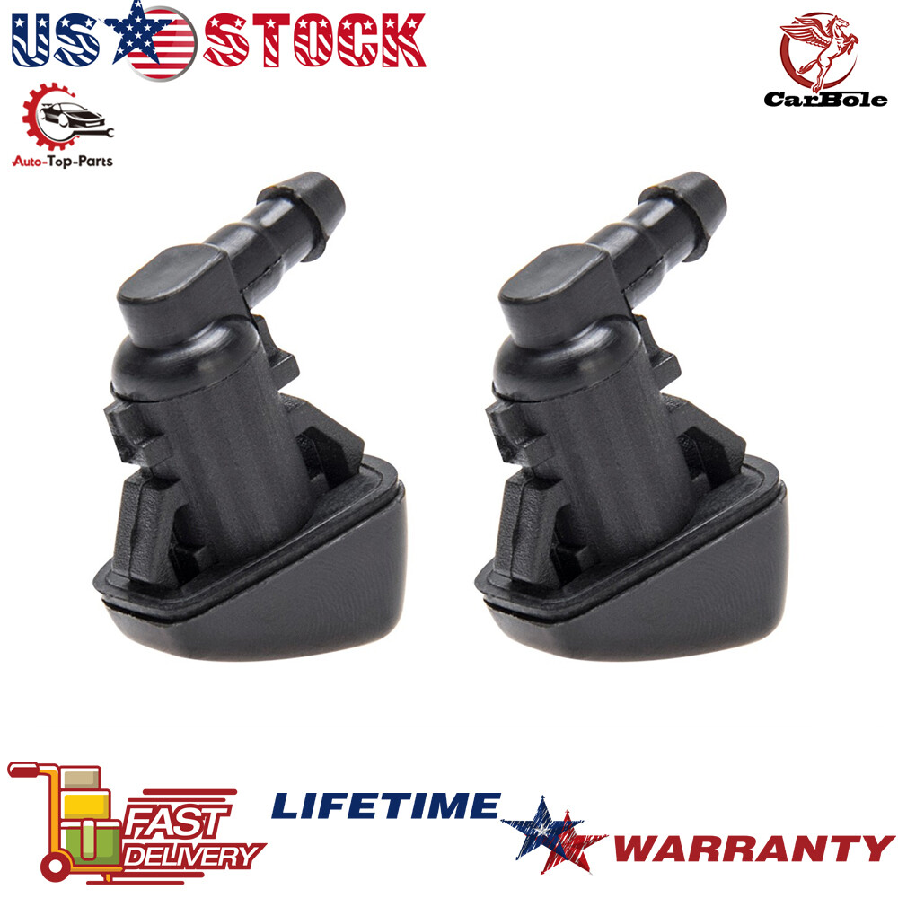 Washer Fluid 7C3Z-17K605-A Wiper Fluid Nozzle Hose Kit Fit For 2008 2009 2010 Ford Super Duty F-250 F-350 F-450 F-550 Windshield Washer Jet Nozzles(Two Fan Spray Hole) & Rubber Tube Kit–Replaces - Foto 12