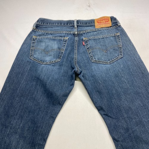 Pantalones de mezclilla Levi's 559 calce relajado para hombre 33x30 azul pierna recta clásicos cremallera mosca - Imagen 4 de 18