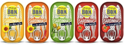 Canned Sardines 5 Varieties Pack Bom Petisco (5x 120g /5x 4.23oz) from Portugal