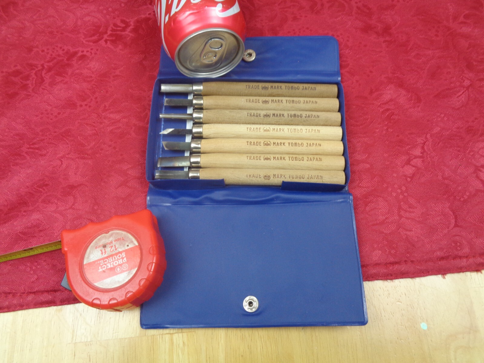 Tombo Japanese Wood Carving Knife Set 7 knives W/ Case eBay