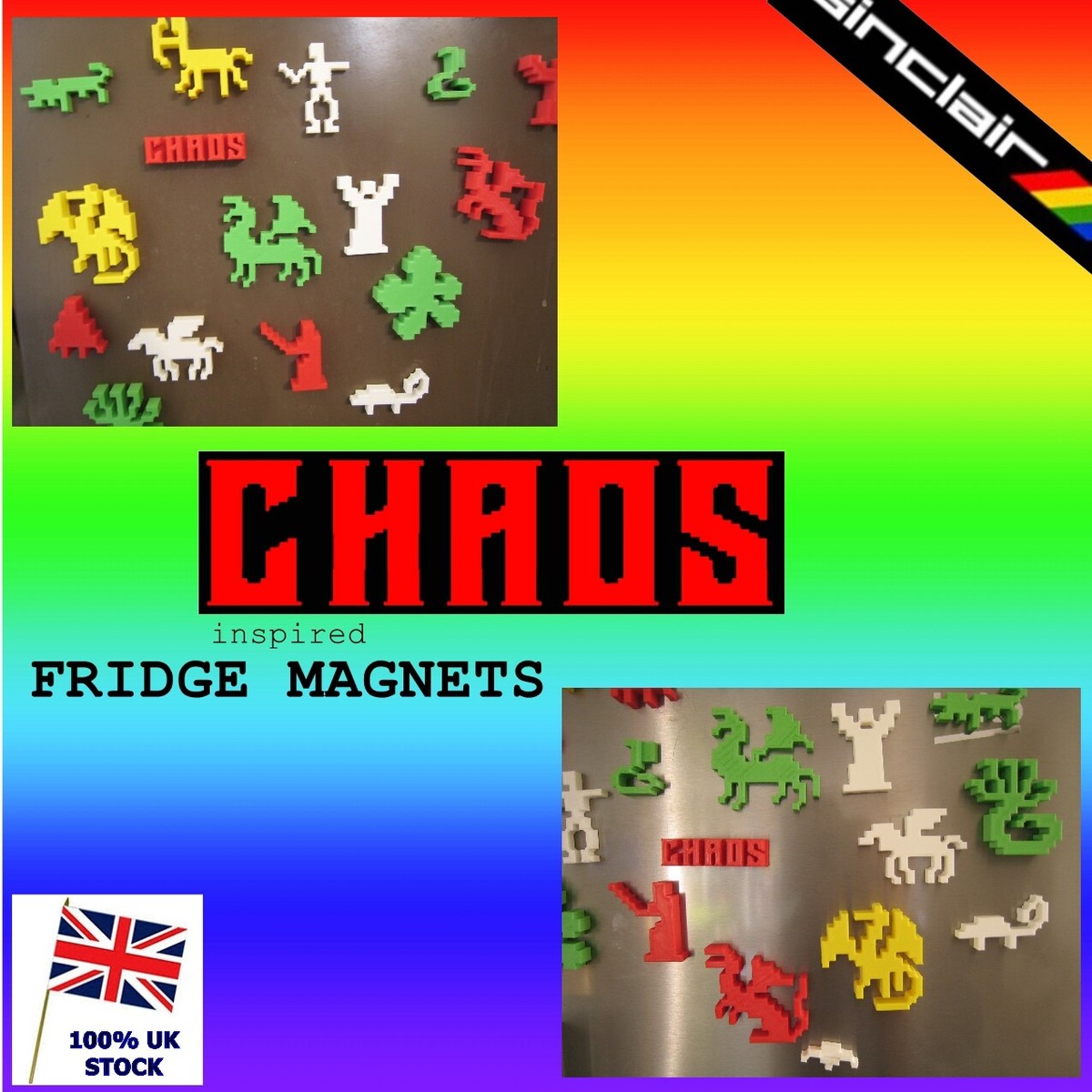 ZX Spectrum 48k - FRIDGE MAGNETS - Chaos : The Battle of the