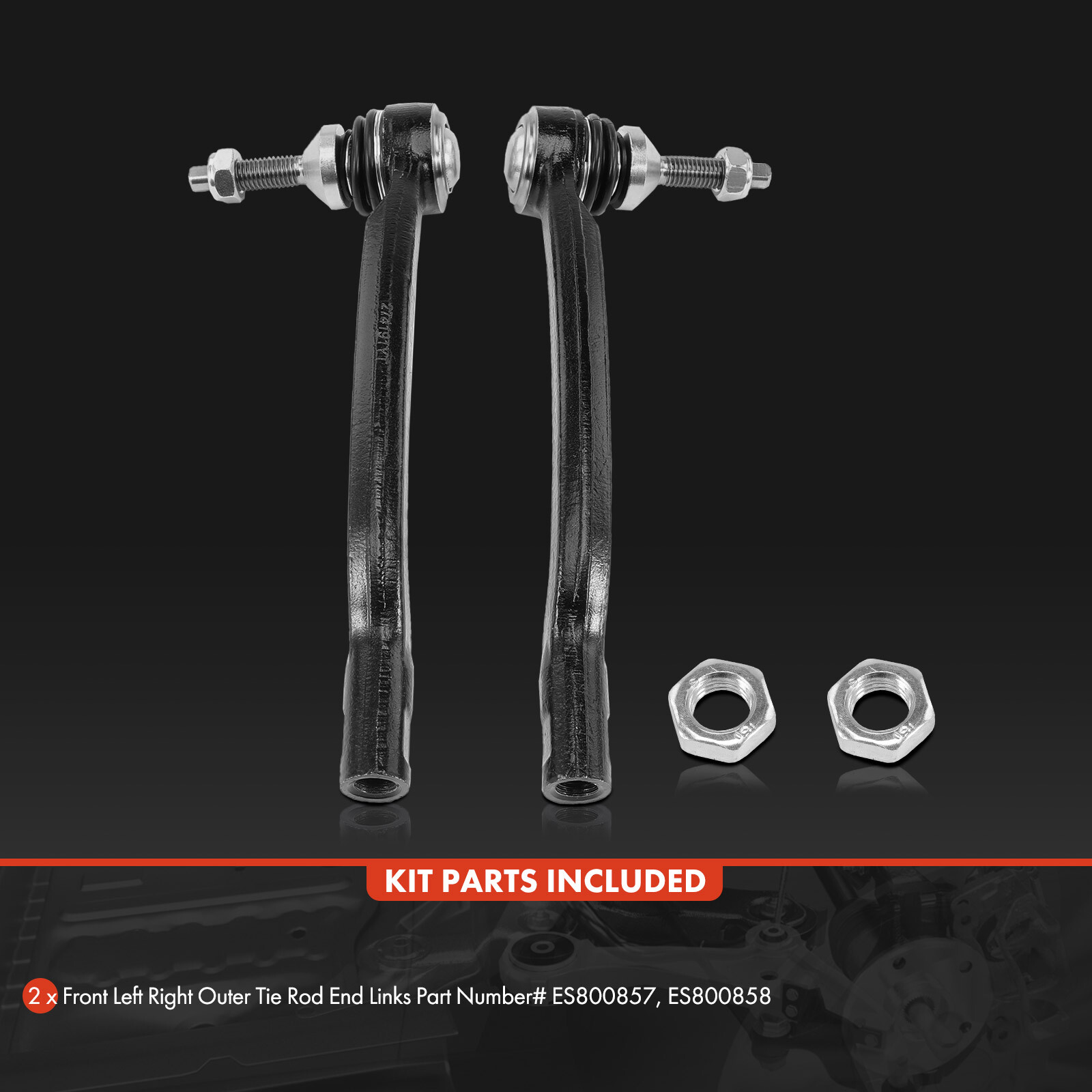 2Pcs Tie Rod End for Volvo V70 20012002 XC90 20032014 XC70 Left