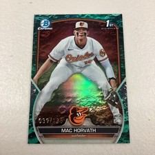 2023 Bowman Draft Mac Horvath 1st Aqua Lunar Crater Refractor /125 #BDC-90 EB