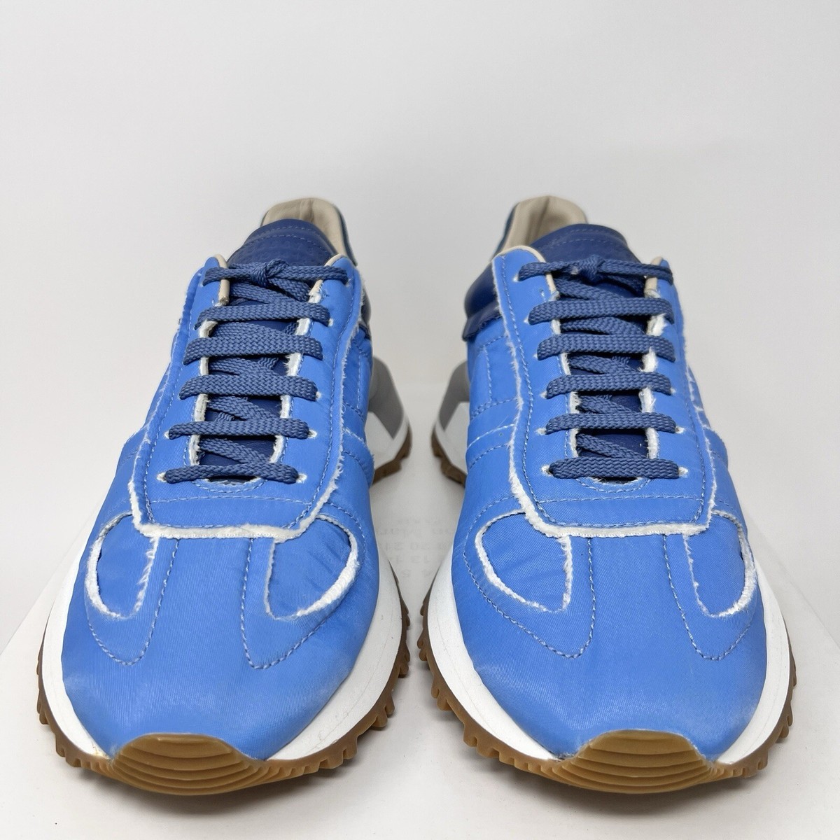 スニーカー MAISON MARGIELA Men Sneakers S57WR0134P5401 T6172 BLUE Maison Margiela - Replica Blue Leather & Suede Low Top Sneaker