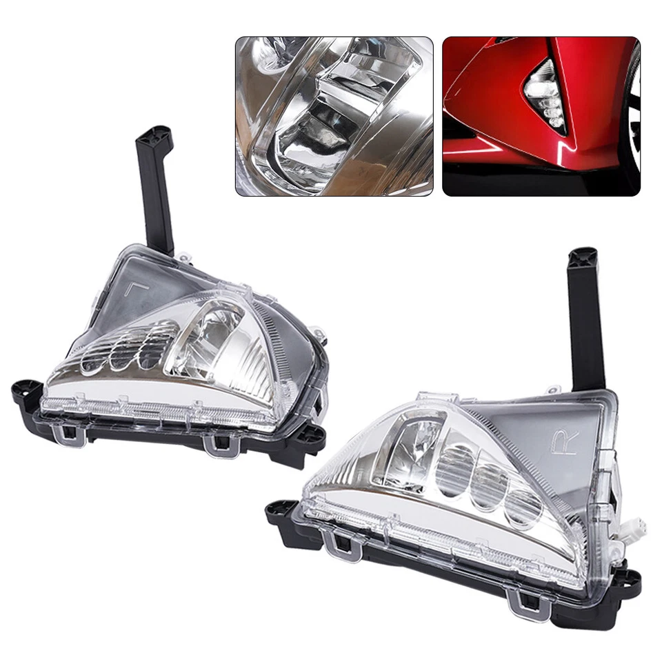 Fit Toyota Prius 2016 2017 2018 Pair LED Front Bumper Fog Light Lamp&Turn Signal - Imagen 4 de 4