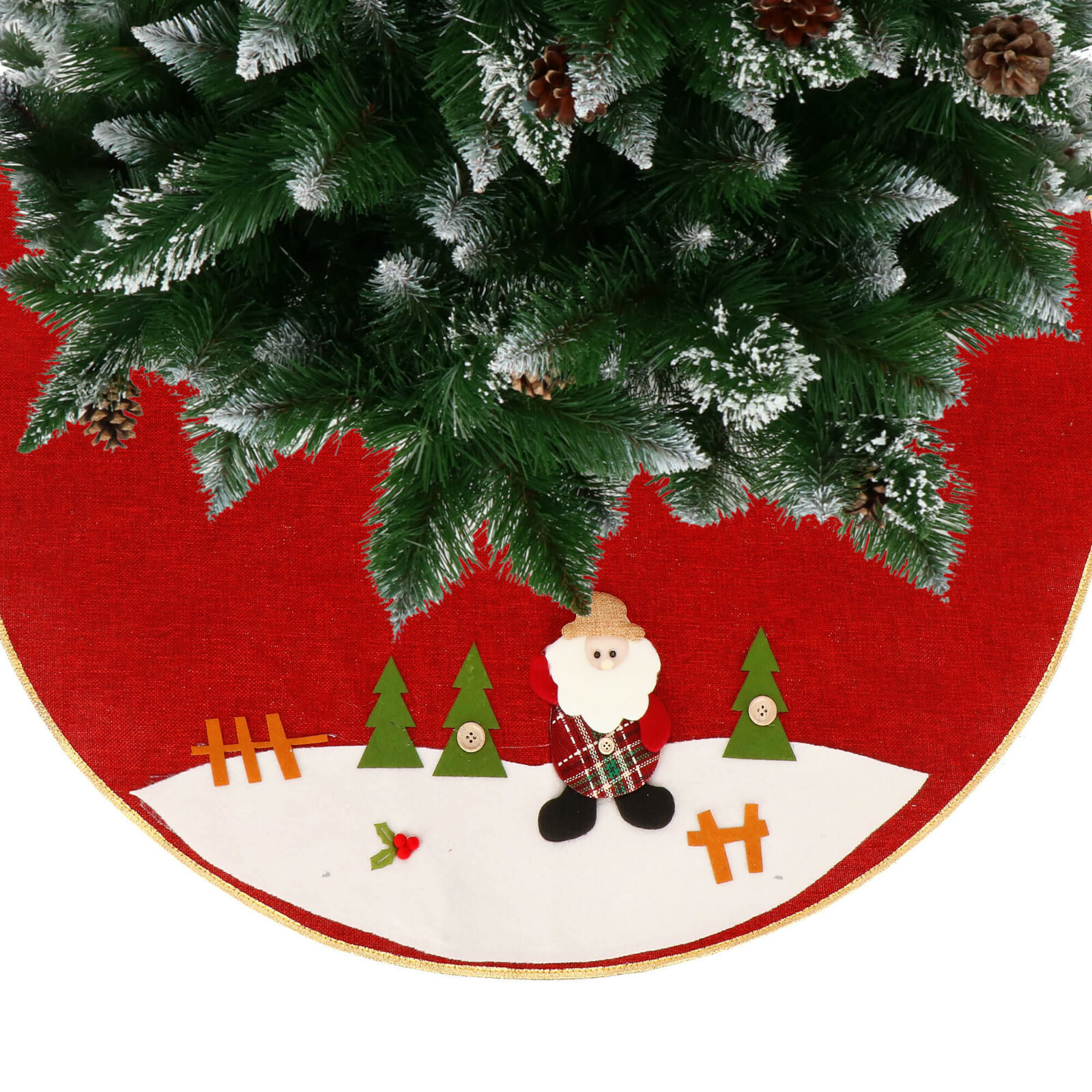 Weihnachtsbaum Decke 120cm - Große Tannenbaum Rock Mit Schneeflockenmuster