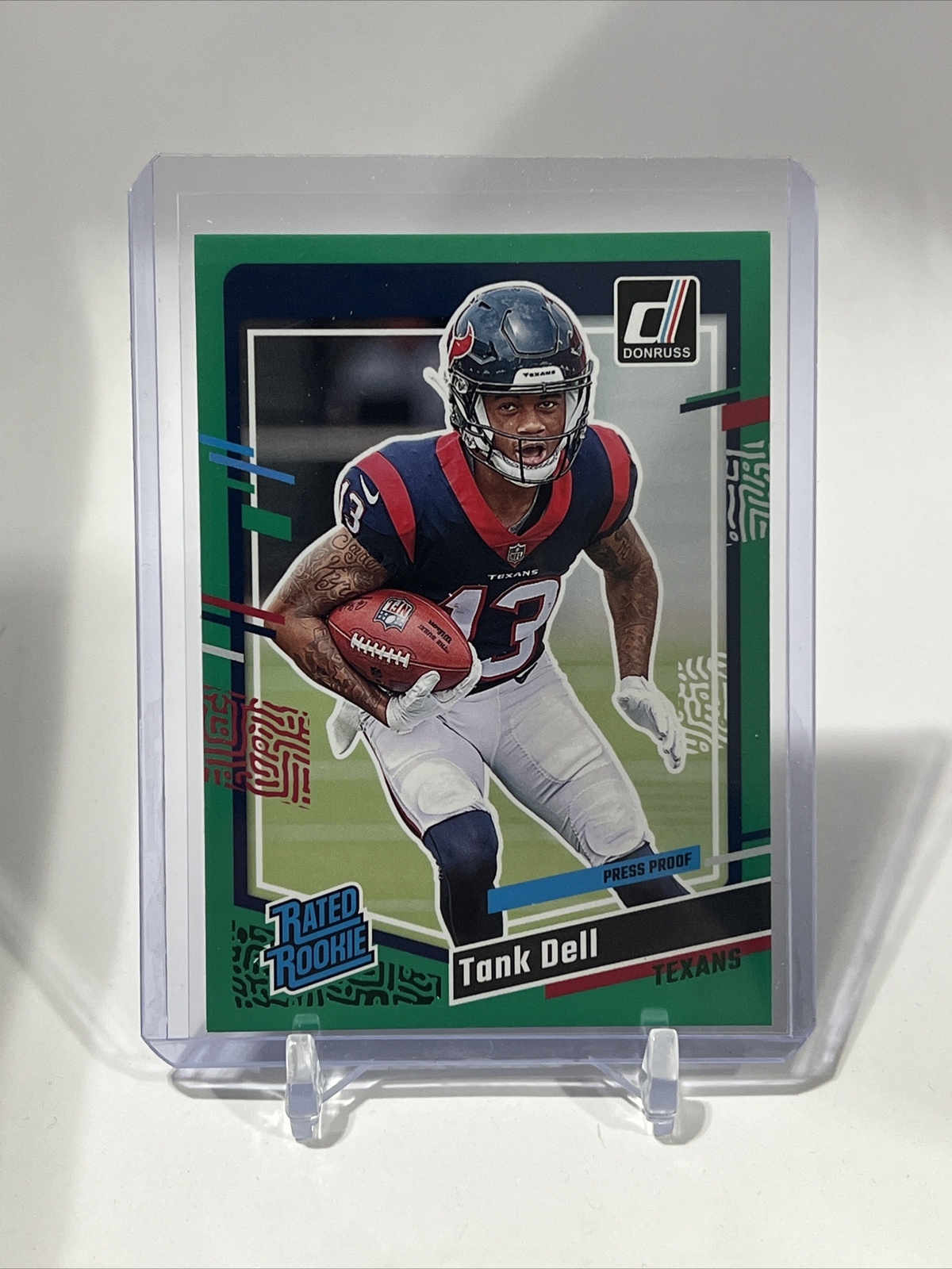 2023 Panini Donruss Tank Dell Rated Rookie #341 Green Press Proof