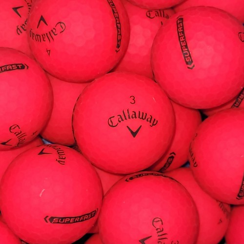 24 pelotas de golf usadas súper rápidas Callaway rojas mate - grados 4A/5A AAAA/AAAA - Imagen 3 de 3