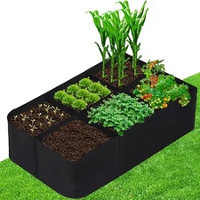 CJGQ Fabric Raised Garden Bed 4x2x1ft Garden Grow Bed Bags 55 Gallon