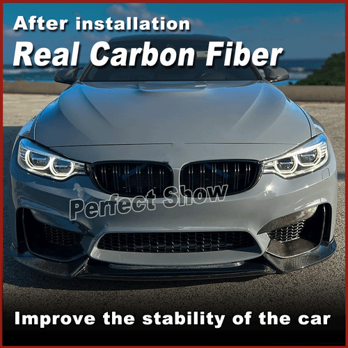 Alerón delantero de carbono labio delantero espada alerón para BMW F80 M3 F82 F83 M4 2014-19 - Imagen 10 de 16