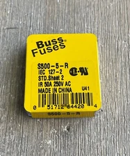 BUSSMANN S500-5-R FUSES PACK OF 5 NEW 
