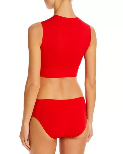 Robin Piccone Ava Twist Bikini Slip da Bagno, Rosso, Nero, S, M, L - Foto 7 di 9