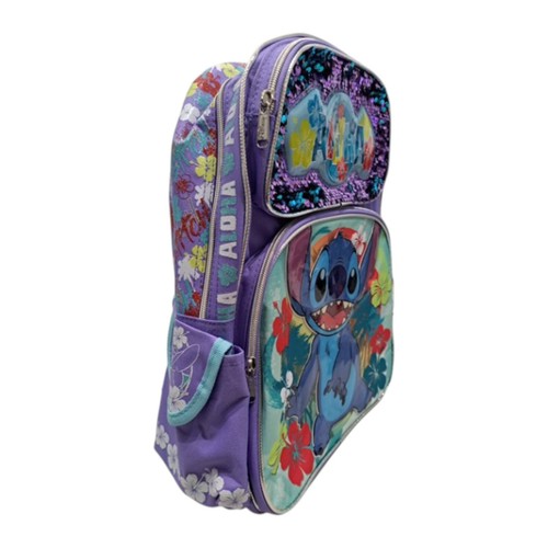 Stitch Aloha Sparkle Backpack 16in - Picture 2 of 4