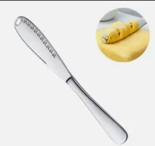 Set of 2 - 3 in 1 Stainless Steel Butter Knife Spreader Curler Cutter