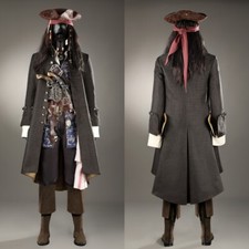 Jack Sparrow Costume Pirates of the Caribbean cosplay Suit fullset New