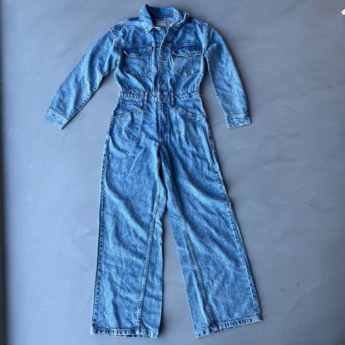 Free People Touch The Sky Denim Jumpsuit. Blue. Small. RRP £168