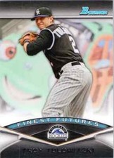 2011 Bowman Finest Futures SP #FF11 Troy Tulowitzki Colorado Rockies