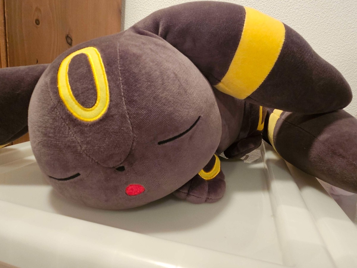 Sleeping Umbreon Pokemon Center Japan Plush Doll Toy Big Blackie