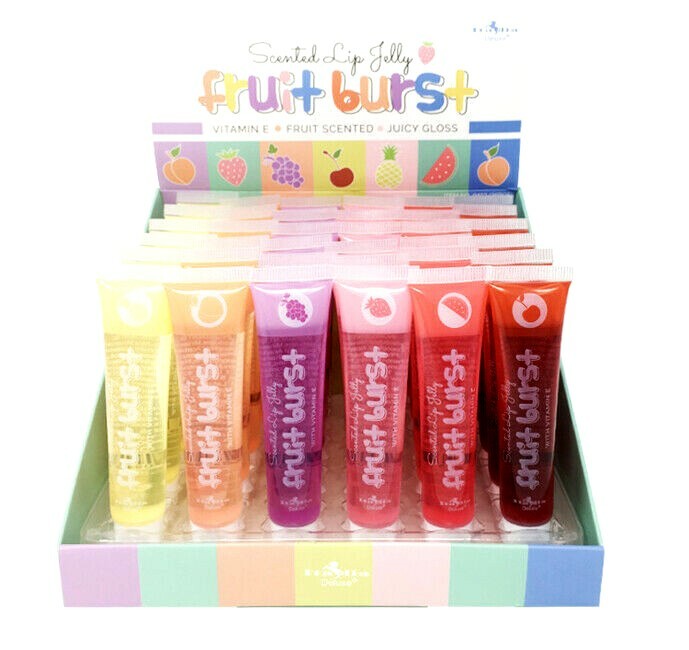 Italia deluxe Fruit Burst Lip Jellies 6 PCs Lip Gloss Set *NEW & US