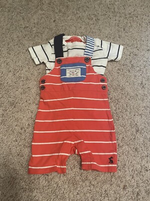 New Baby Boy Size 3/6 Month Joules Romper