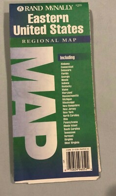 Vintage 1993 Rand McNally Eastern United States Regional Map