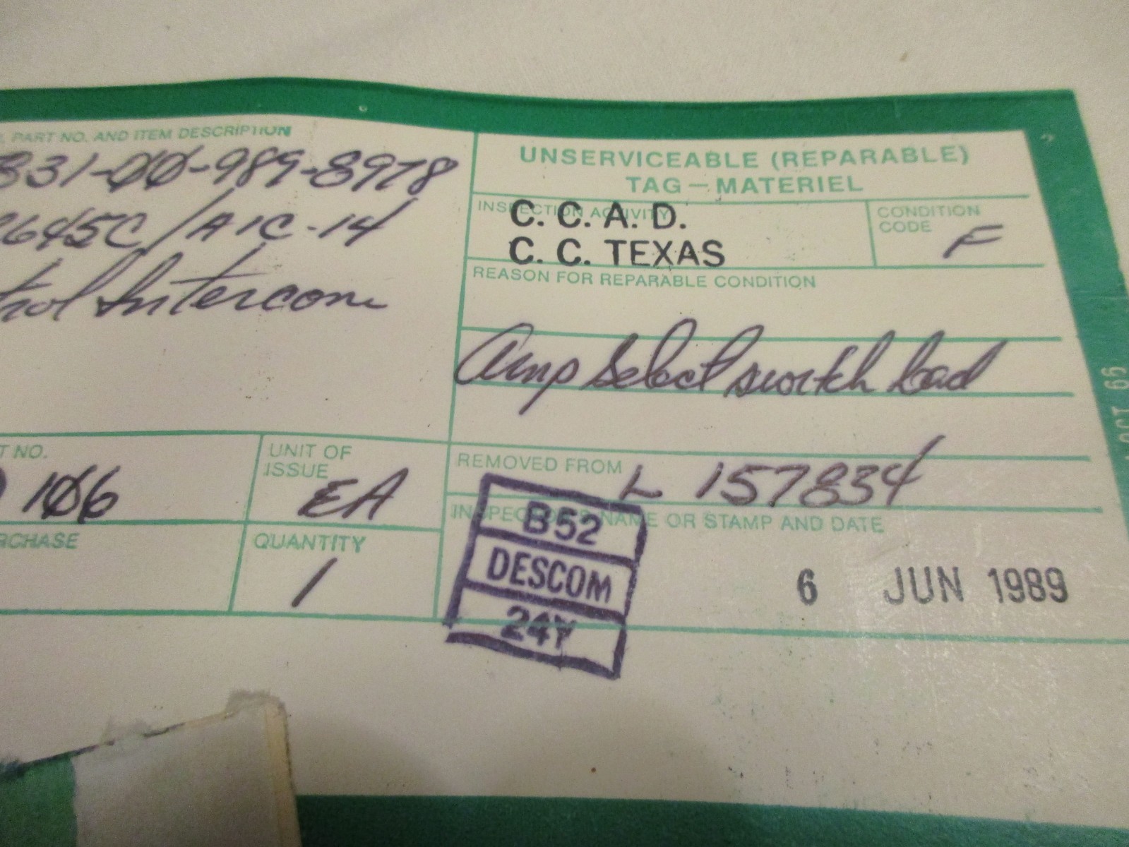 31-unserviceable-tags-dd-form-1577-op-nav-4790-with-bureau-number-s-ebay