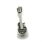 Sterling Silver Brooch Guitar Handmade Genuine Solid Stamped 925 Nickel Free