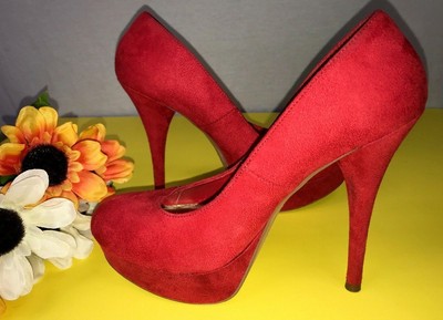 red high heels size 5