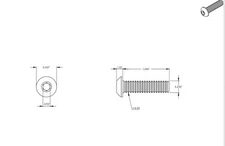 1/4-20 Button Head Cap Screws Stainless Steel Allen Bolts All Lengths Quantities