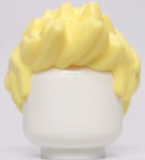 Lego Bright Light Yellow Spiked Minifig Hair