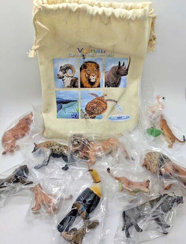Volnau Animal Toys Figurines 11PCS Africa Figures Zoo Pack for Kids Christmas