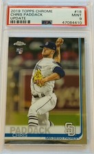 2019 Topps Chrome Update Chris Paddack RC Rookie Card #18 PSA 9 Nice!