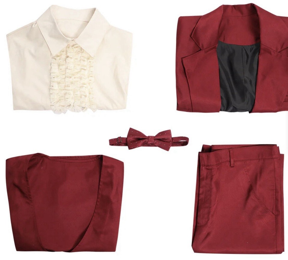 Beetlejuice Men’s Burgundy Wedding Suit for Halloween, Fancy Dress eBay