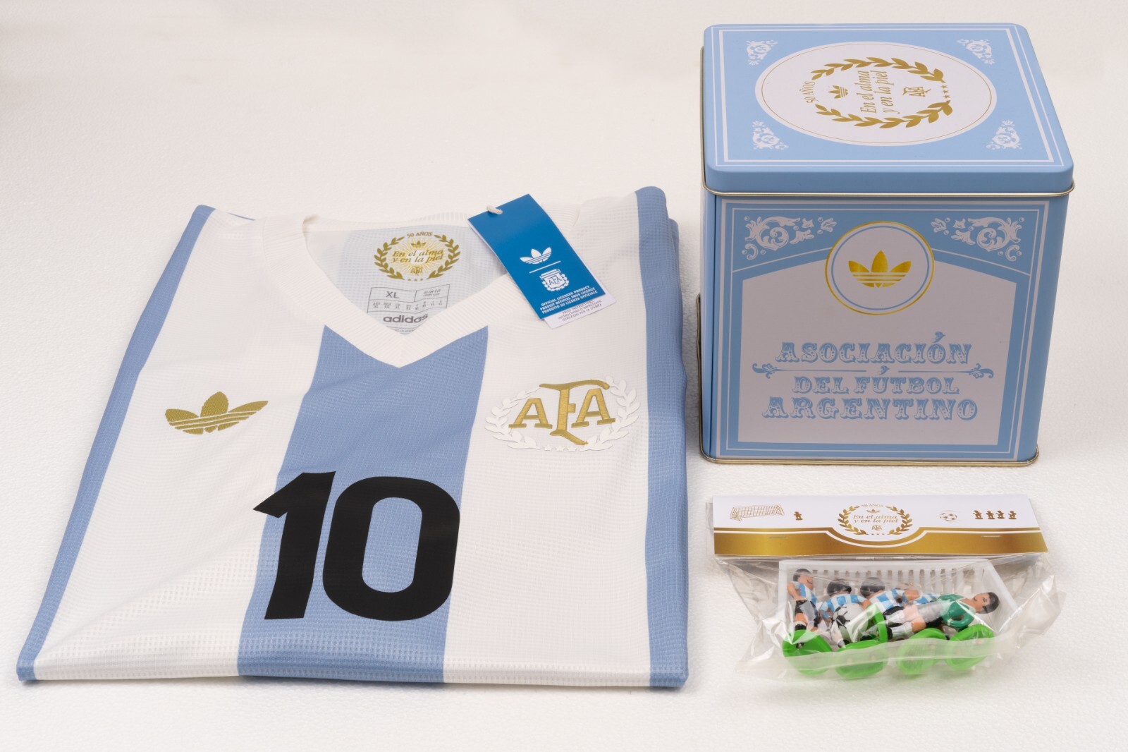 Argentina National Team 50th Anniversary Jersey Limited Edition -Tin and Players