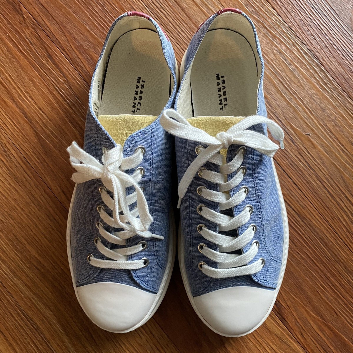 Isabel Marant Austen Blue Canvas Platform Sneakers EU 41 (US