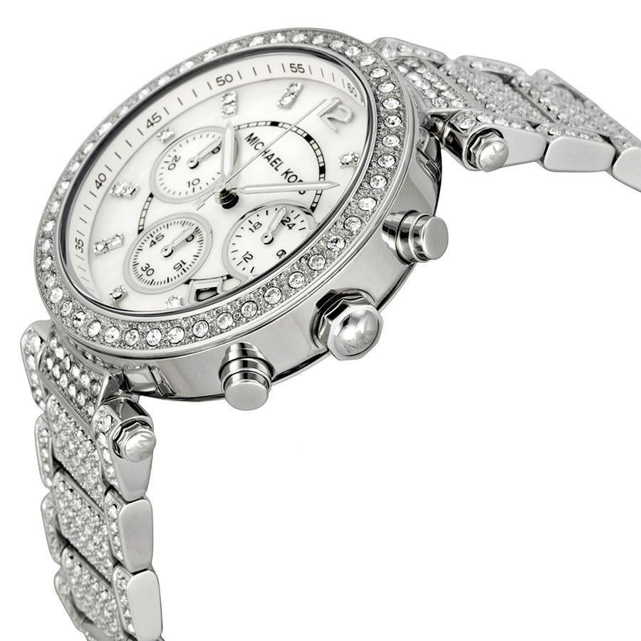 Michael Kors Parker Mother of Pearl Dial Crystals Steel  display picture 3