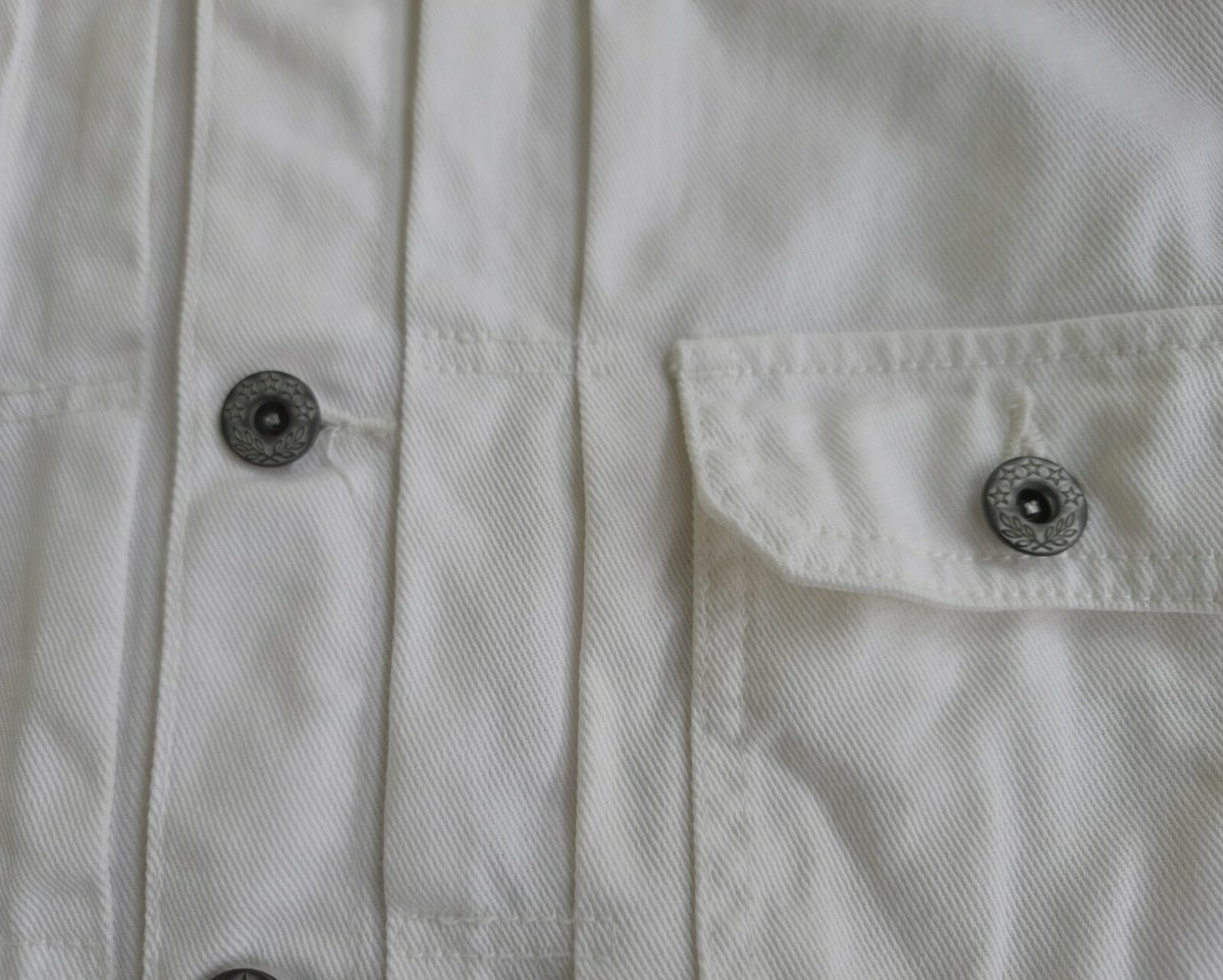BACK NUMBER Traditional Japanese Type 1 Denim Jacket White