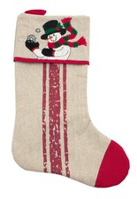 Snowman Christmas Stocking 18x11 inches