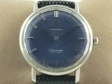 Authentic Omega Seamaster Deville Men Steel Auto 552 Watch Blue Dial ref 14905SC