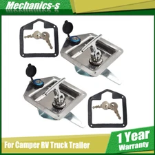 Trailer Latch T-handle Lock With Key Fit for Camper RV Truck Toolbox Trailer