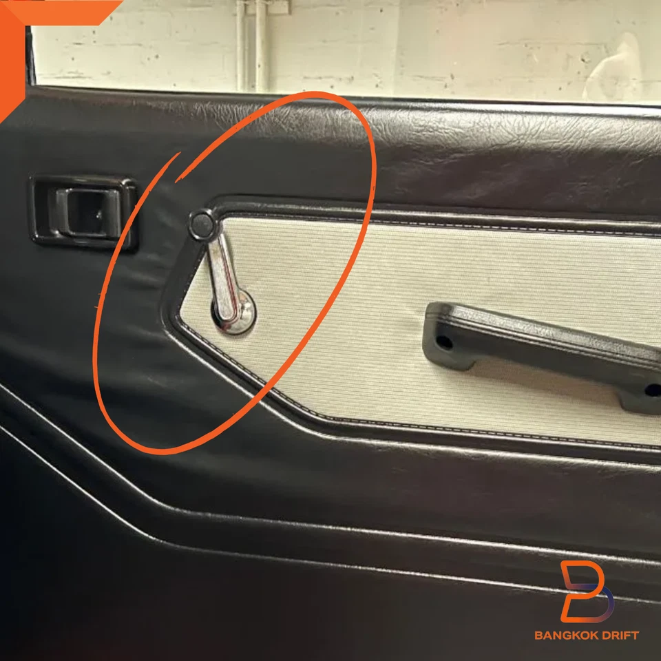 Regulador de manivela de ventana plegable cromado para camioneta Nissan Datsun 720 79-91 Foto 4 de 4